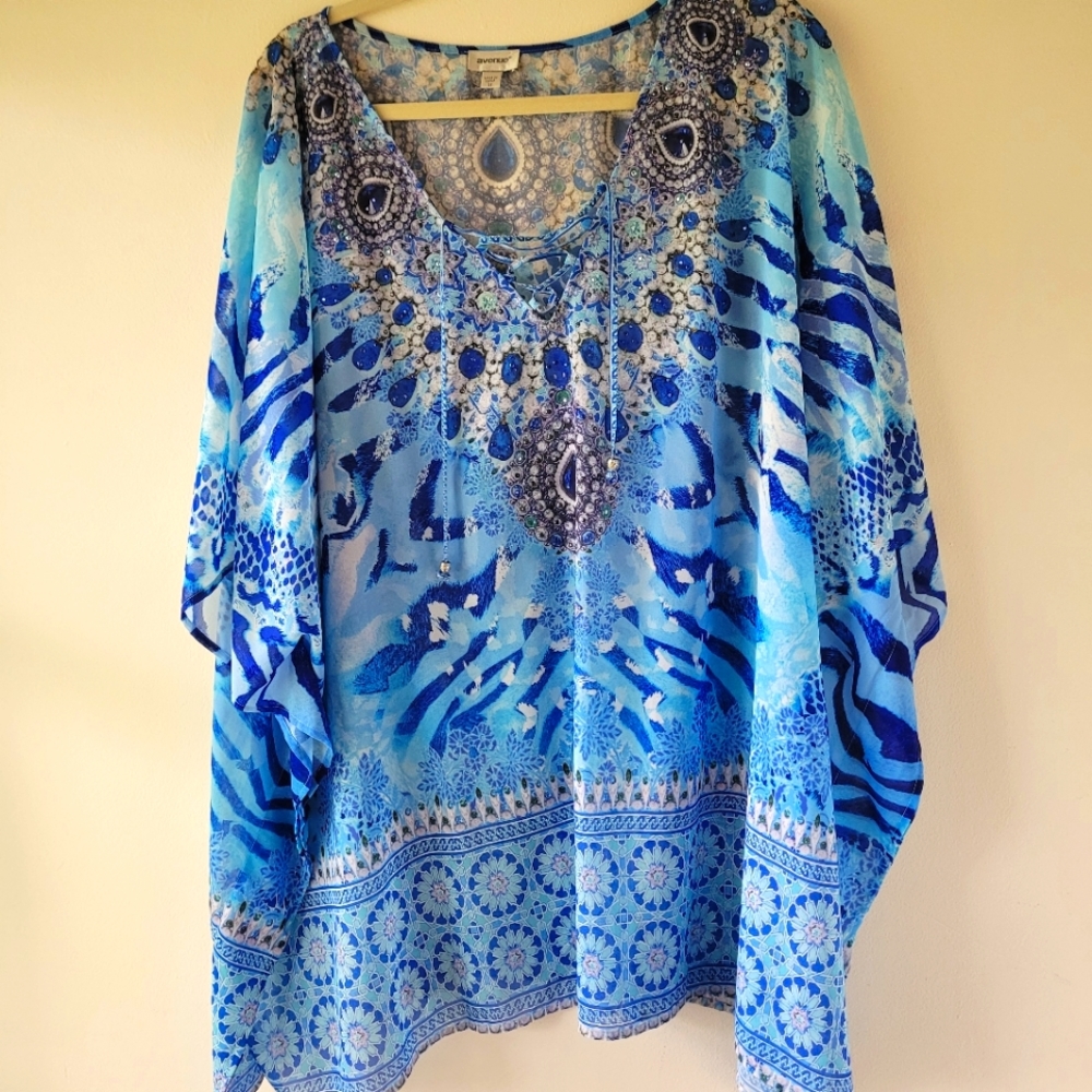 Sheer tunic, sz 20